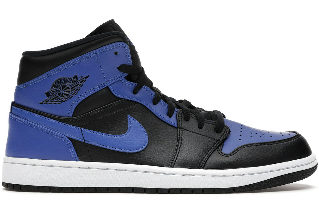 Jordan 1 Mid Hyper Royal Tumbled Leather