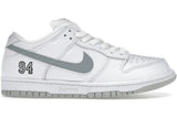 Nike SB Dunk Low Supreme 94 White Metallic Silver