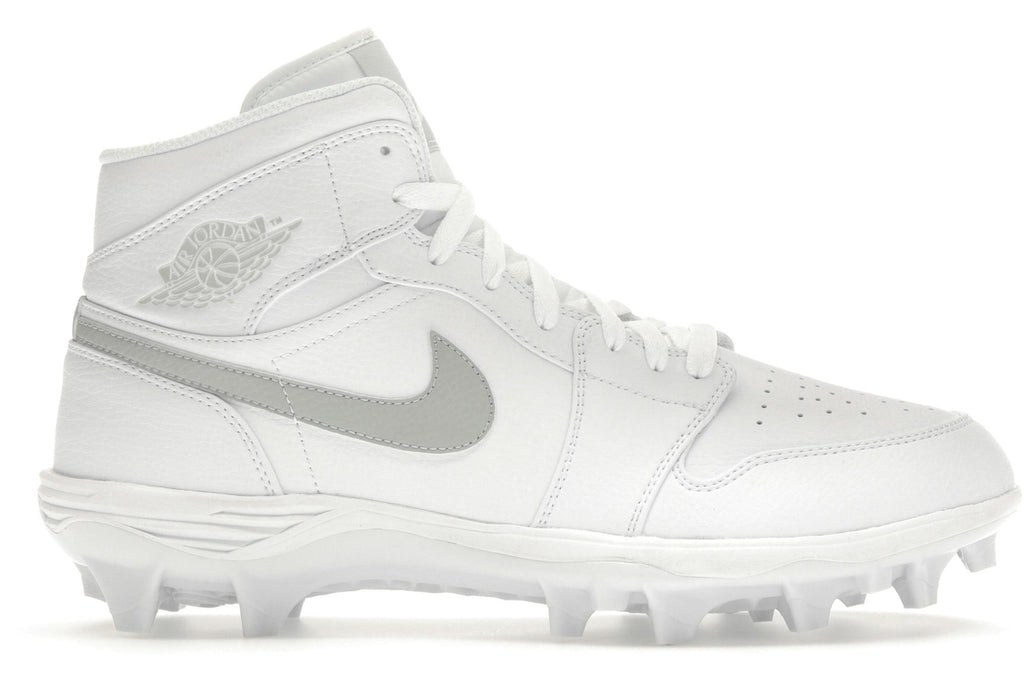 Jordan 1 Mid TD Cleat White Grey Fog