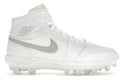 Jordan 1 Mid TD Cleat White Grey Fog