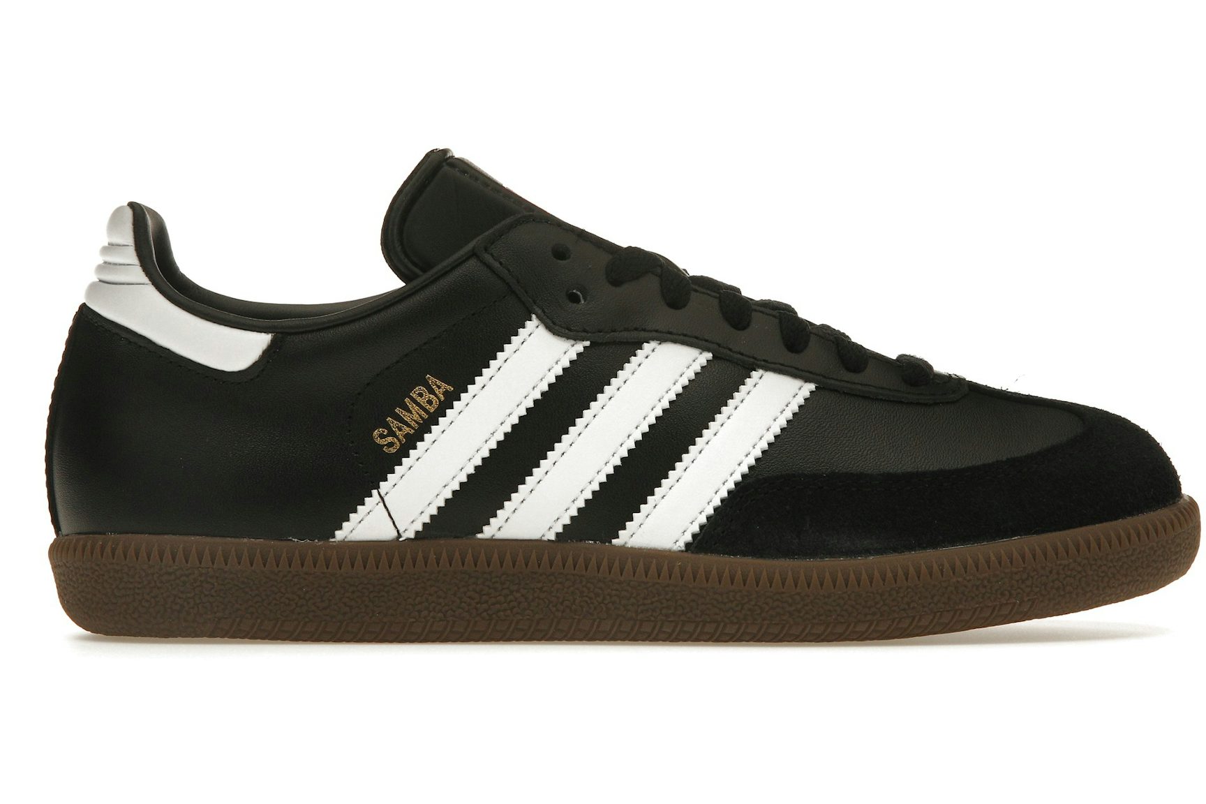 adidas Samba Leather Black White-1