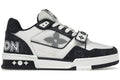 Louis Vuitton LV Trainer Velcro Strap Monogram Denim Black White