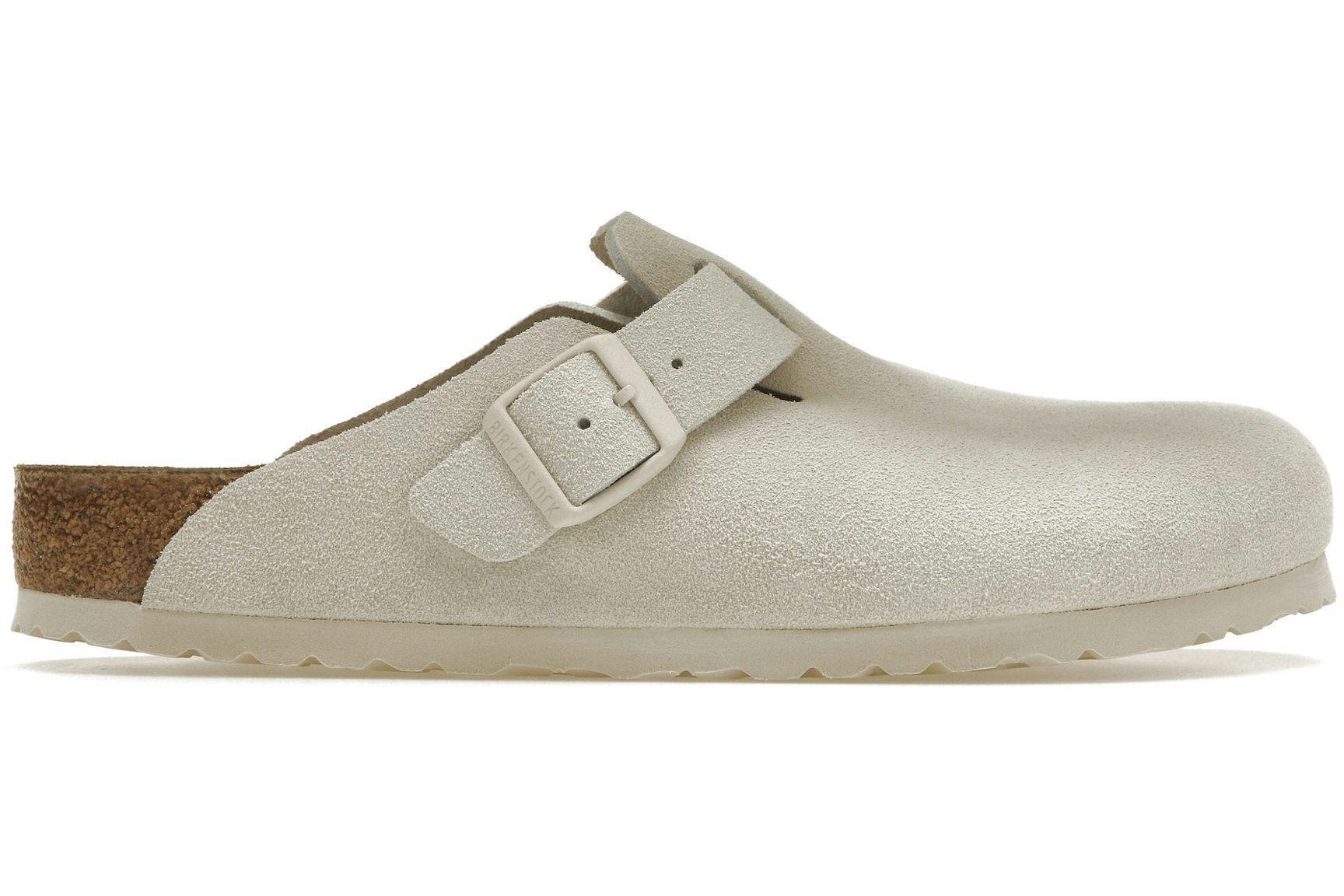 Birkenstock Boston Antique White Suede-1