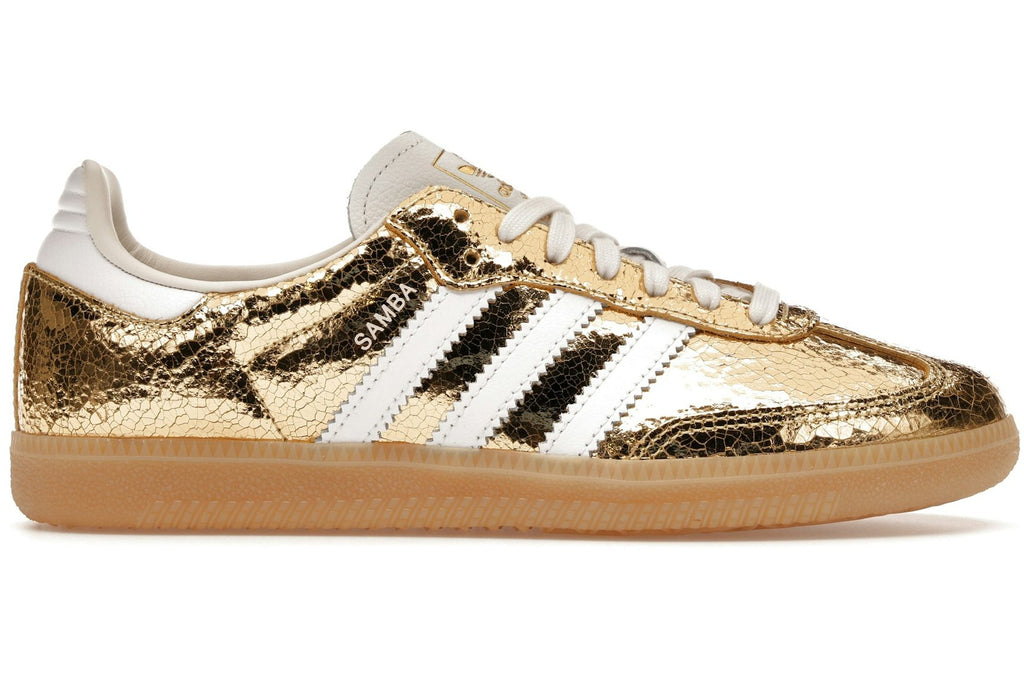 adidas Samba OG Gold Metallic Cracked Leather (Women's)-1