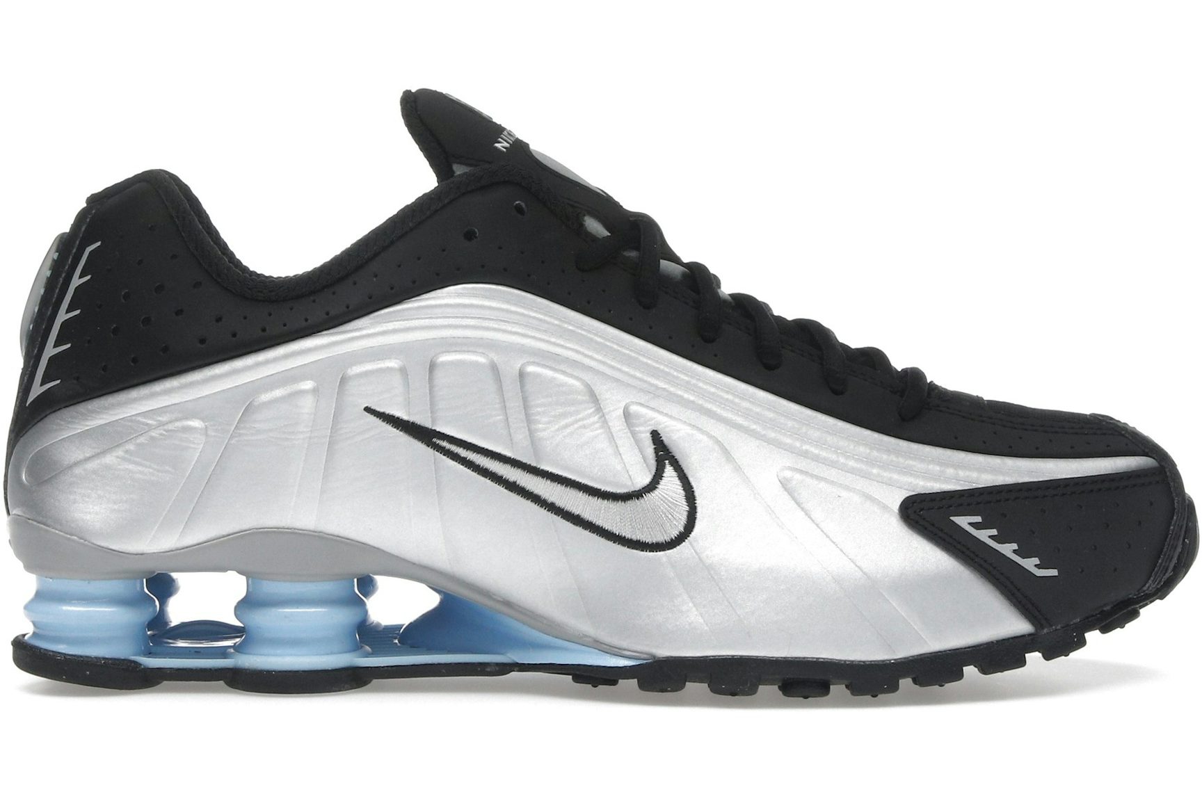 Nike Shox R4 Metallic Silver Black Psychic Blue-1