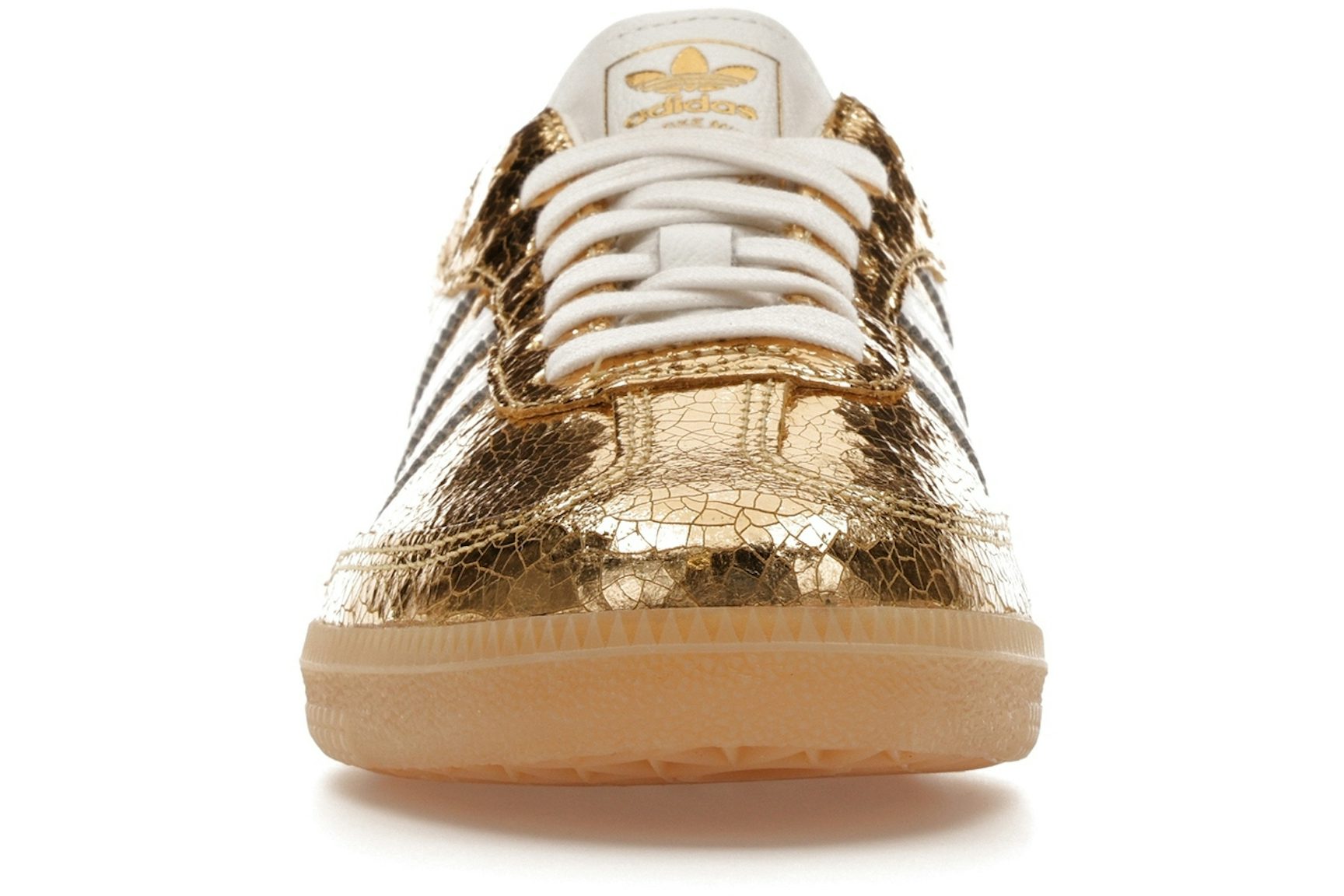 adidas Samba OG Gold Metallic Cracked Leather (Women's)-2