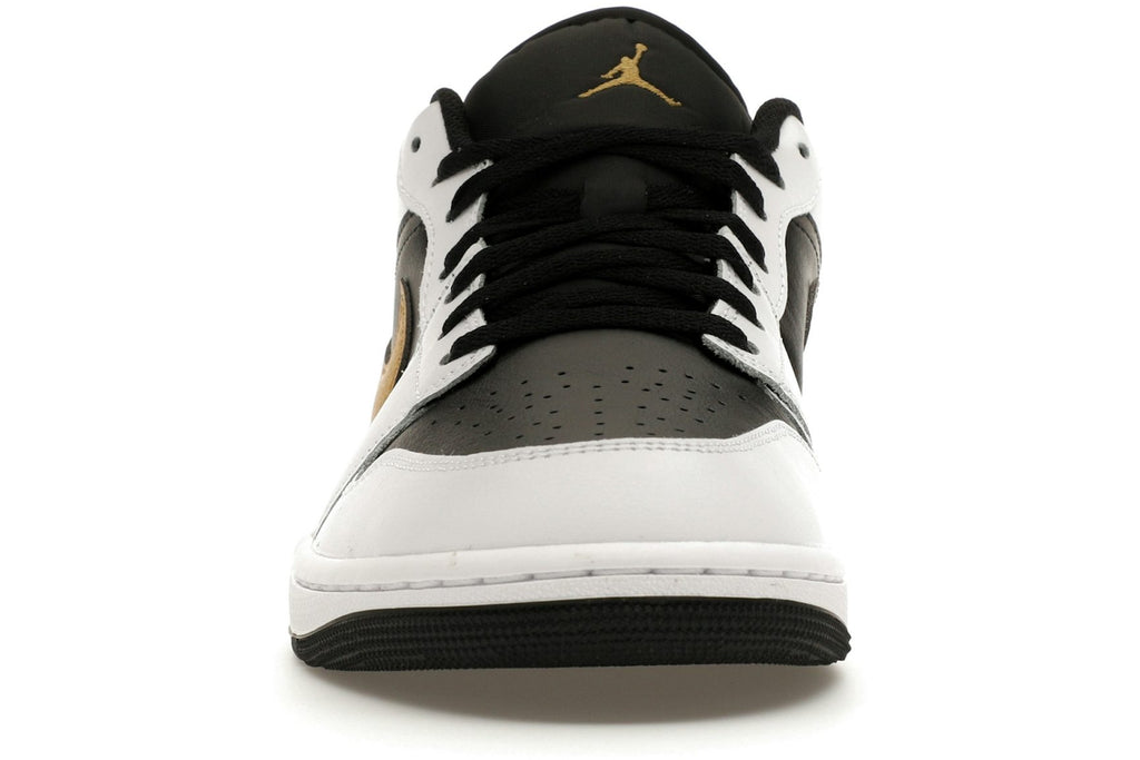 Jordan 1 Low White Black Metallic Gold Swoosh-2