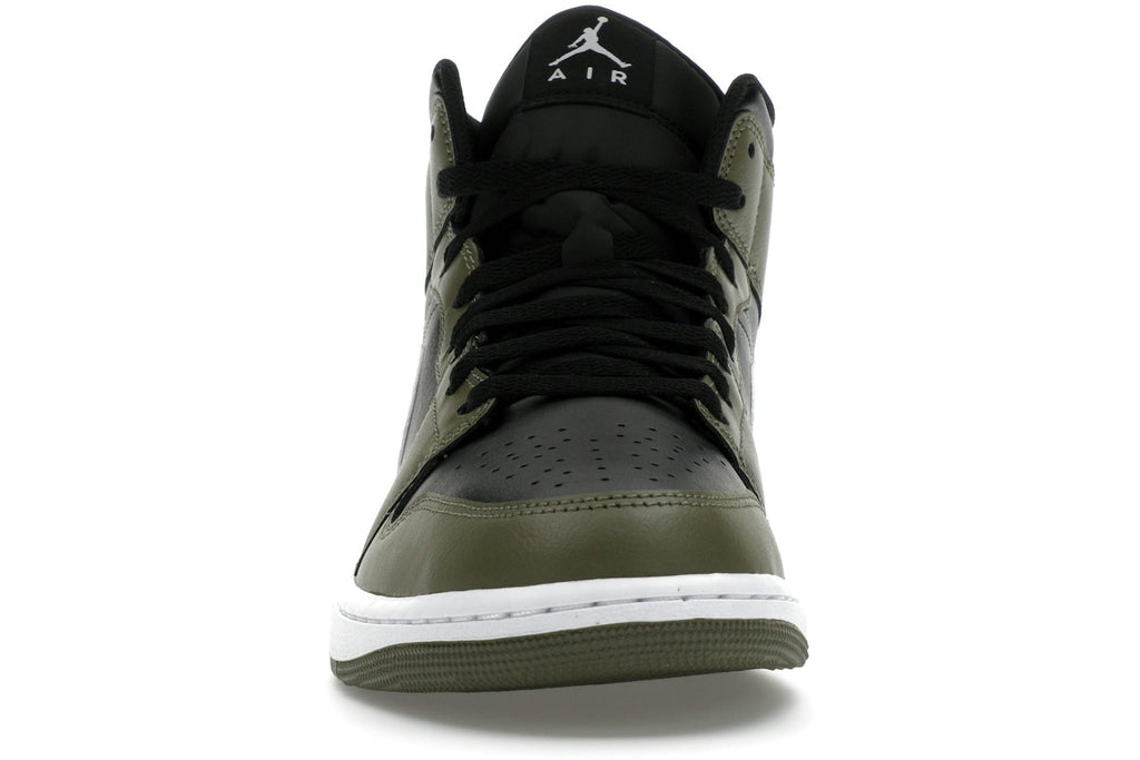 Jordan 1 Mid Black White Olive