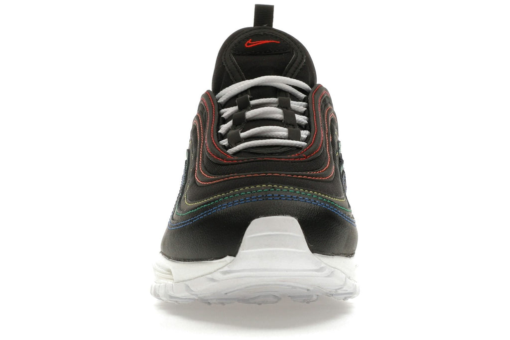 Nike Air Max 97 Black Rainbow Stitching (Women's)-2