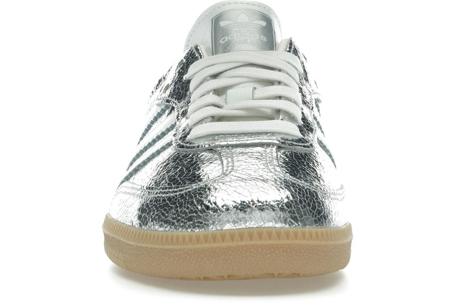 adidas Samba OG Silver Metallic Cracked Leather (Women's)-2