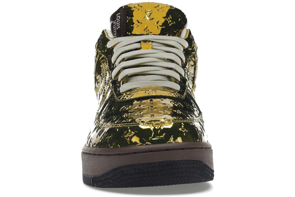 Louis Vuitton Nike Air Force 1 Low By Virgil Abloh Metallic Gold-2