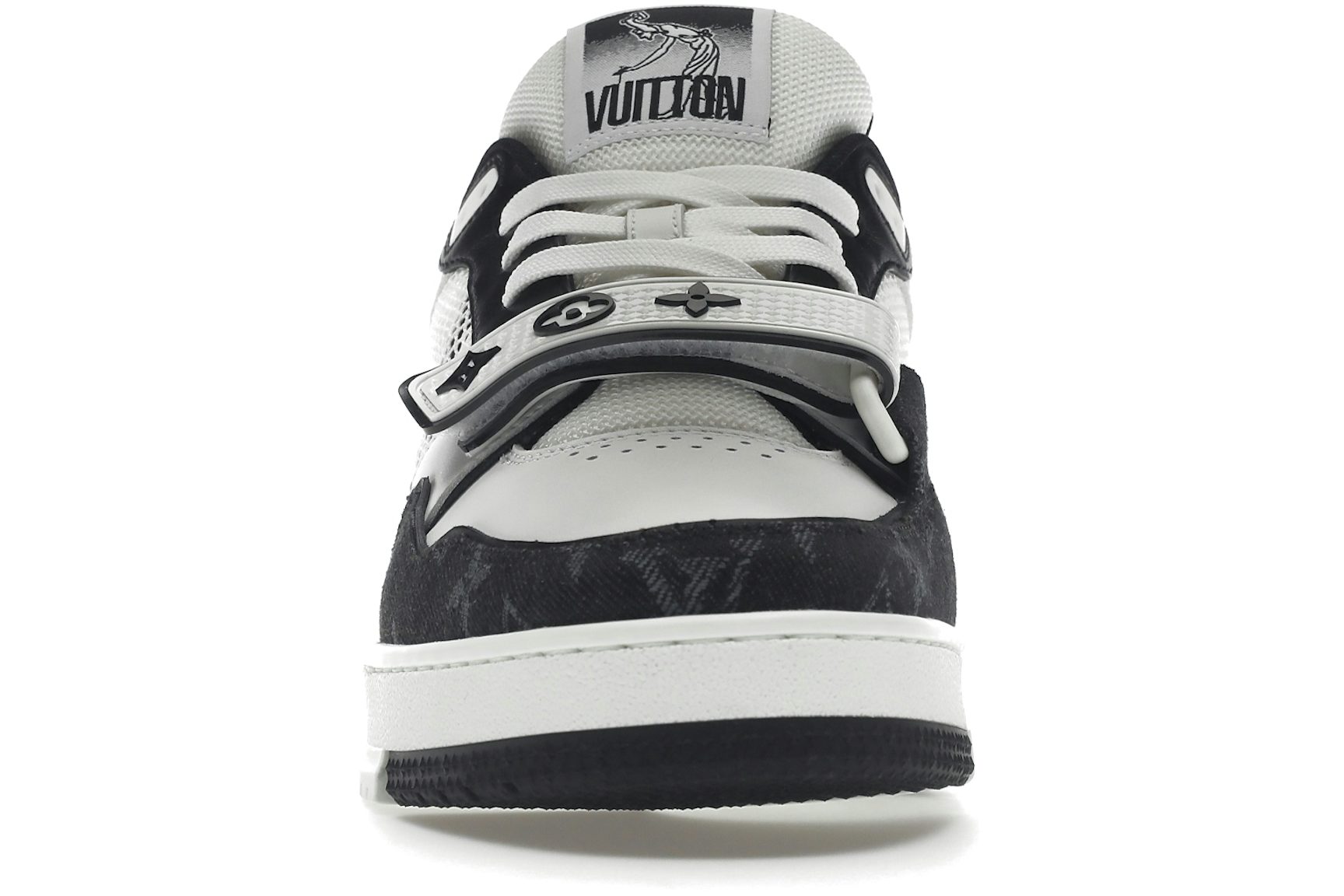 Louis Vuitton LV Trainer Velcro Strap Monogram Denim Black White