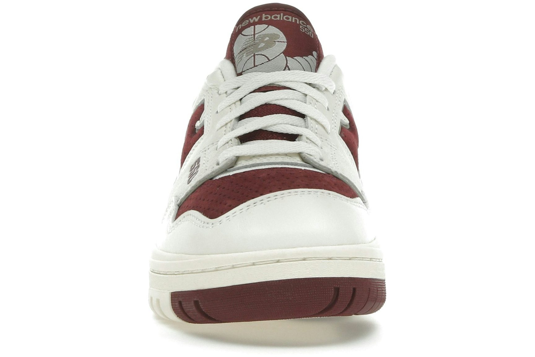 New Balance 550 Sea Salt Classic Crimson-2