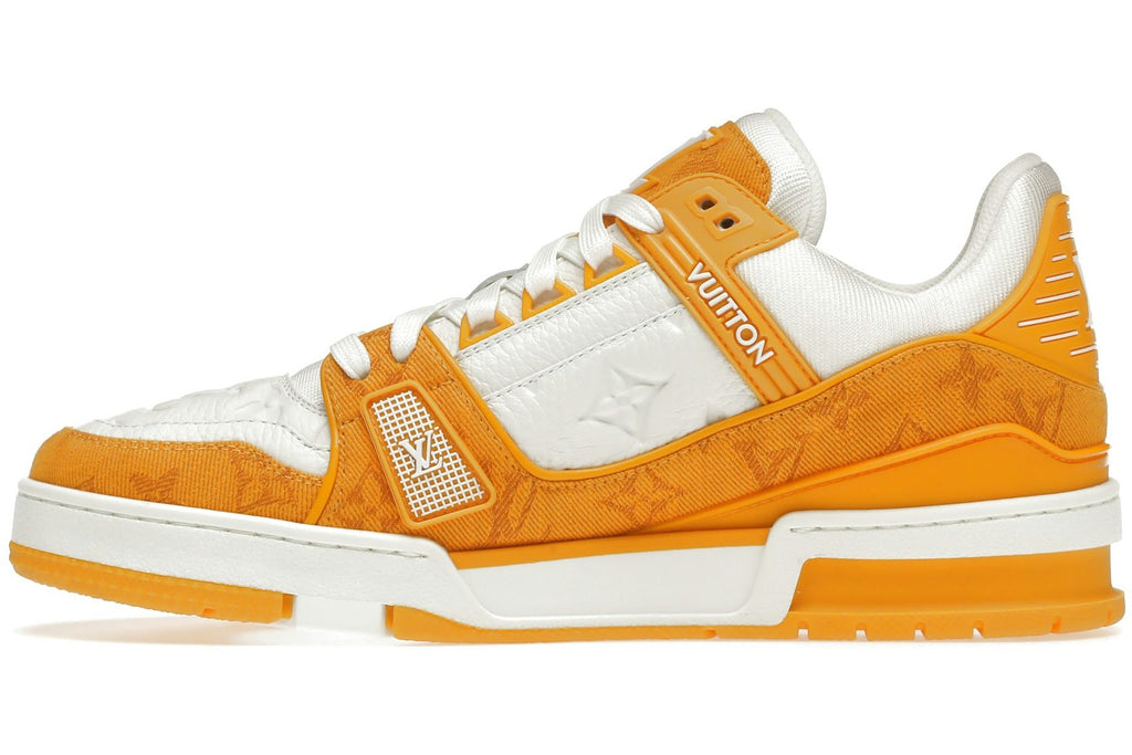 Louis Vuitton Trainer Yellow Monogram Denim White