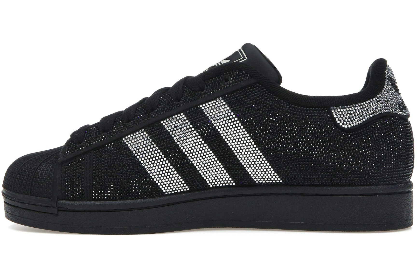adidas Superstar II Rhinestone Black Silver (Women's)-3