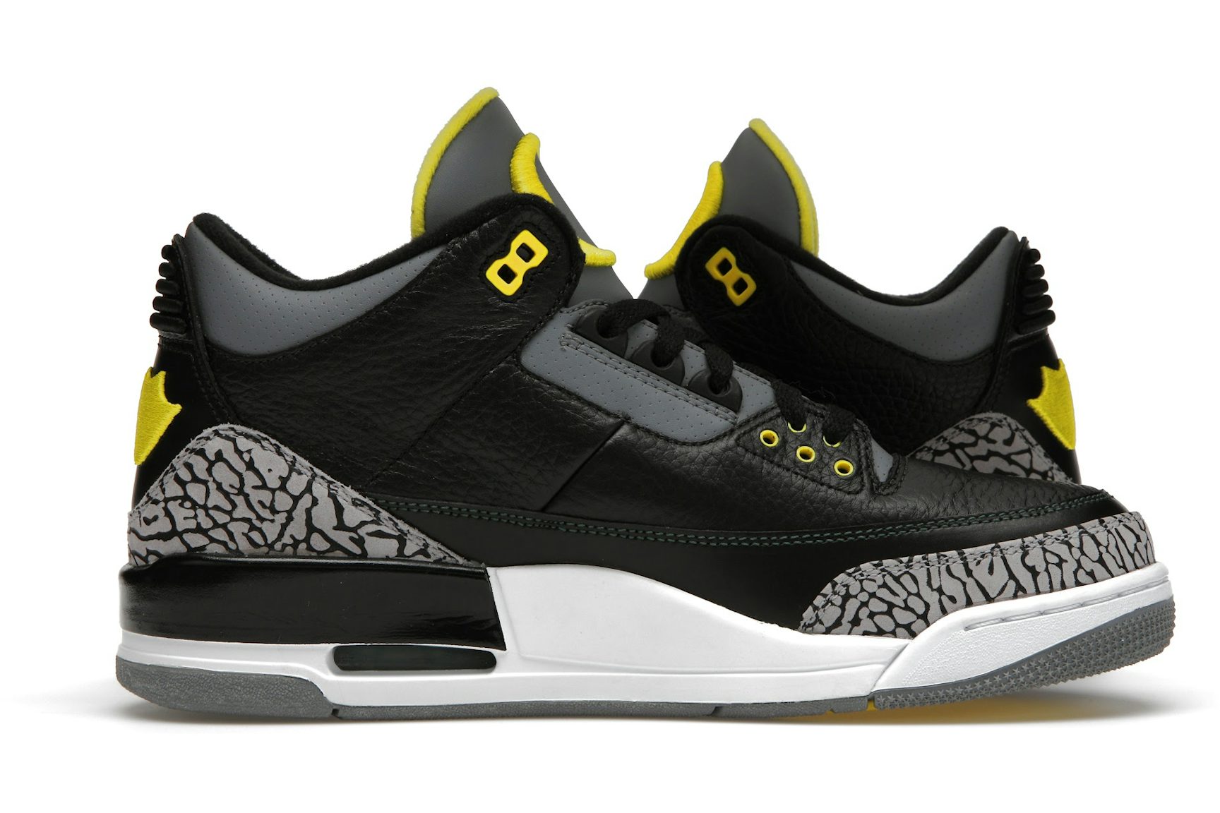 Jordan 3 Retro Oregon Ducks Pit Crew Black-3