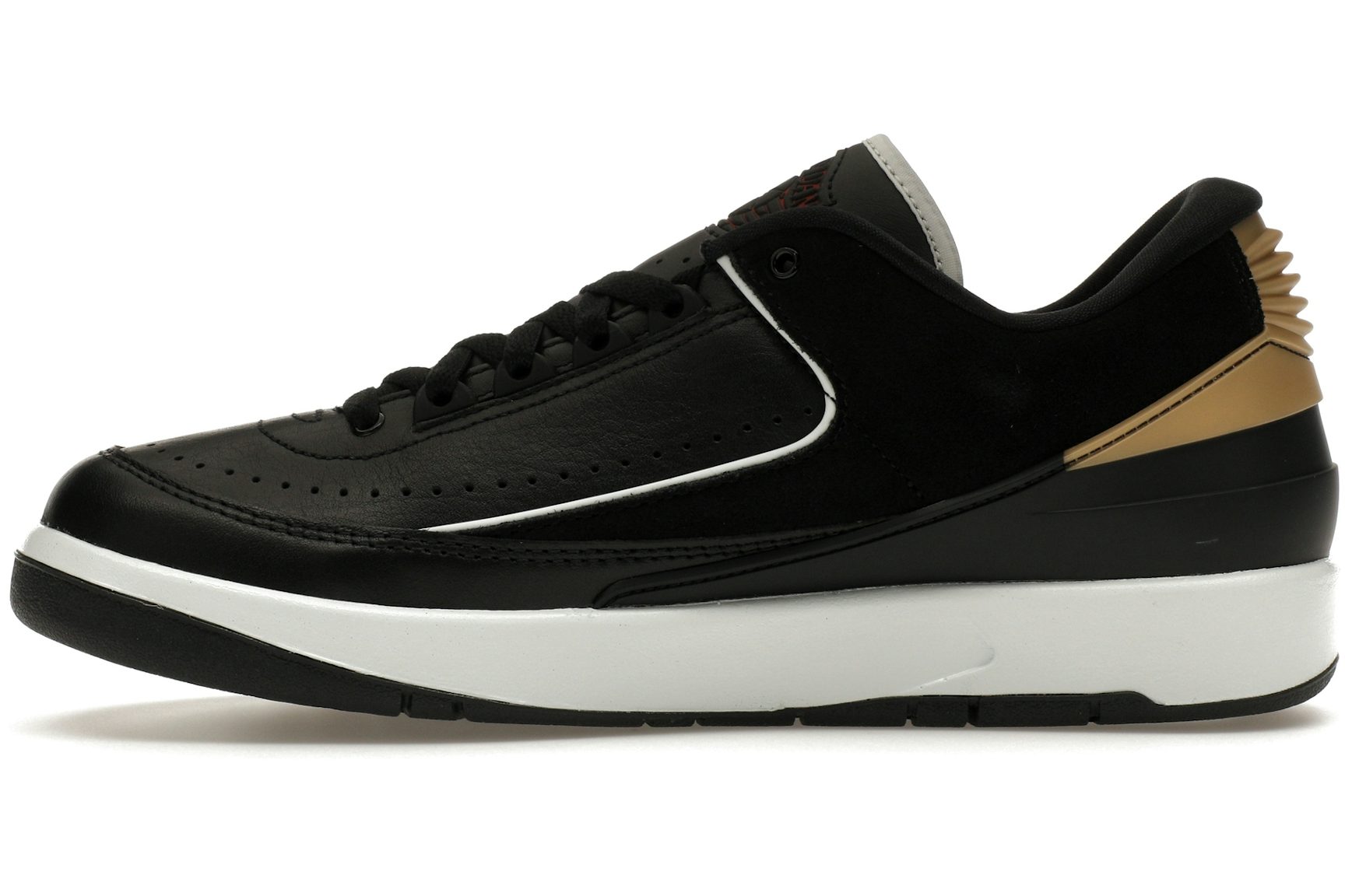 Jordan 2 Retro Low Black Metallic Gold (Women's)