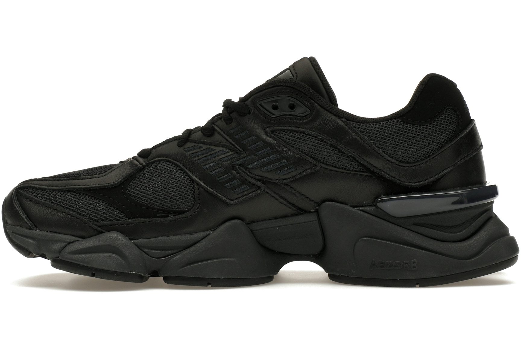 New Balance 9060 Triple Black Leather-3