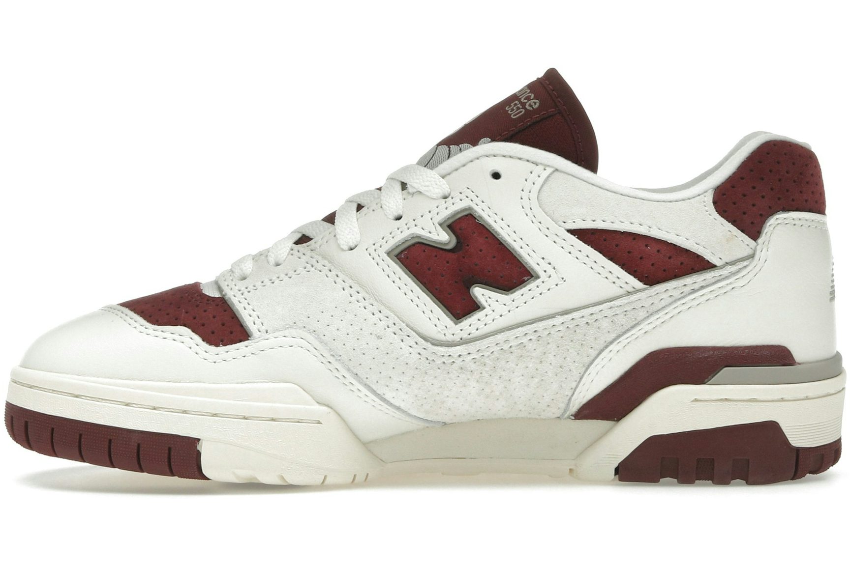 New Balance 550 Sea Salt Classic Crimson-3