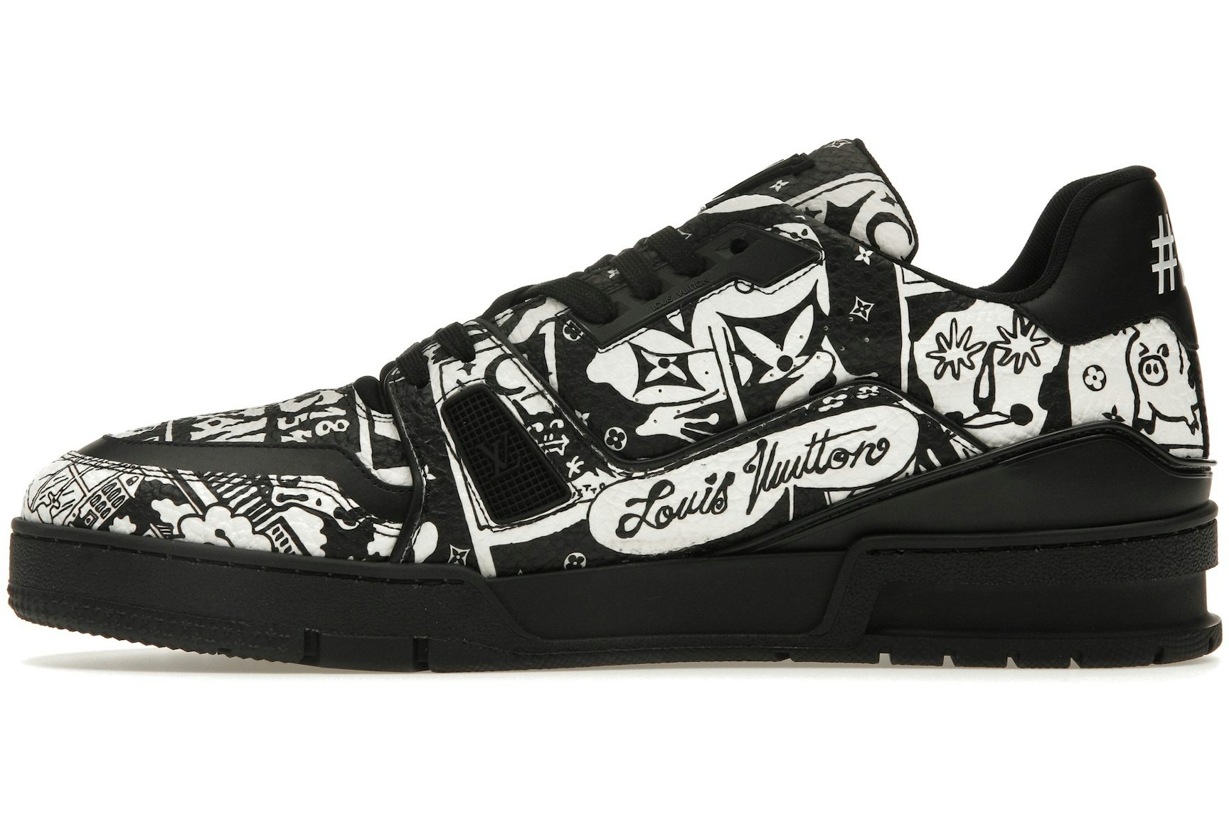 Louis Vuitton LV Trainer Comic Motifs Black White (SS23)