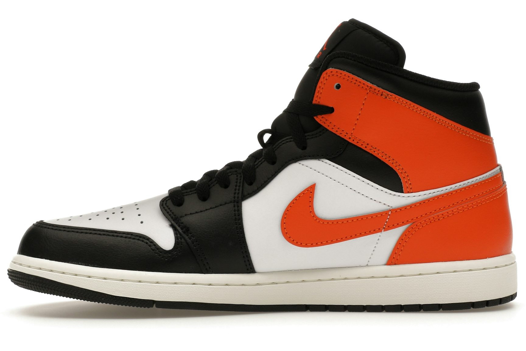 Jordan 1 Mid Black Toe Starfish