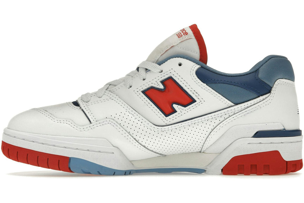 New Balance 550 White True Red Atlantic Blue-3