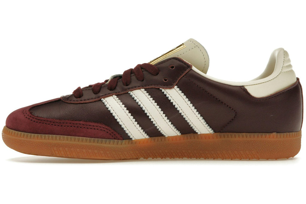 adidas Samba OG Maroon Gold Metallic (Women's)-3
