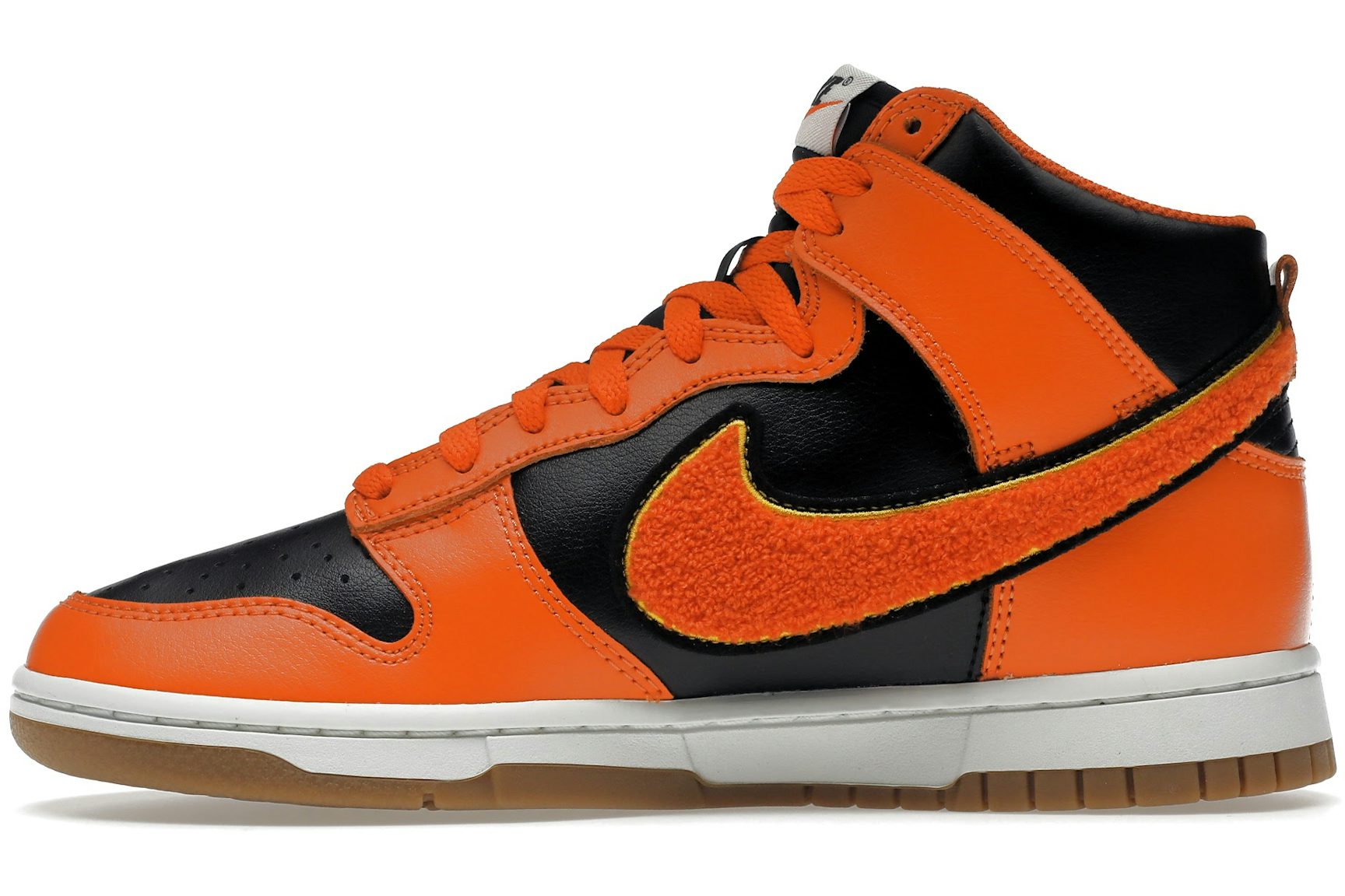 Nike Dunk High Retro Chenille Swoosh Safety Orange-3