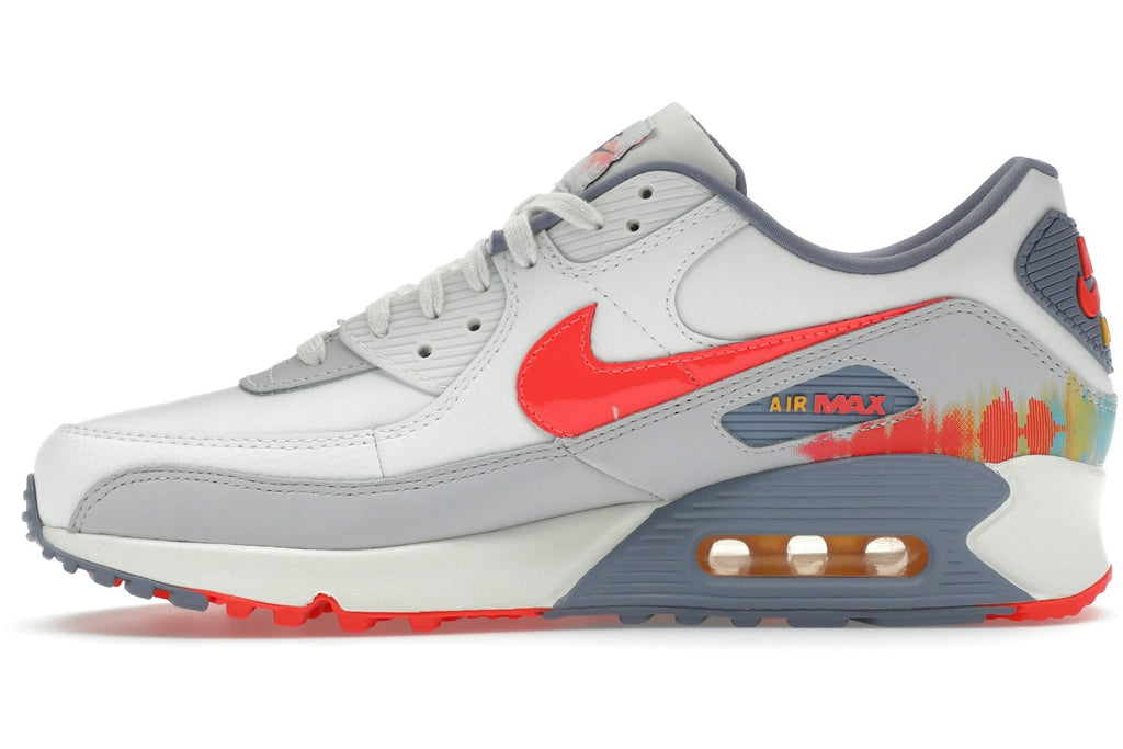 Nike Air Max 90 Premium Summit White Ashen Slate Pure Platinum Bright Crimson