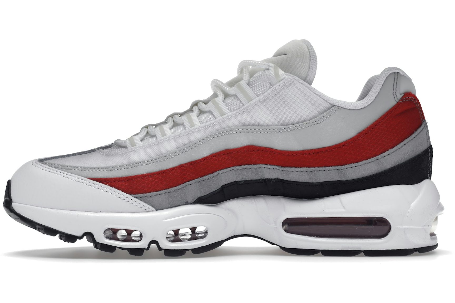 Nike Air Max 95 White Varsity Red Particle Gray