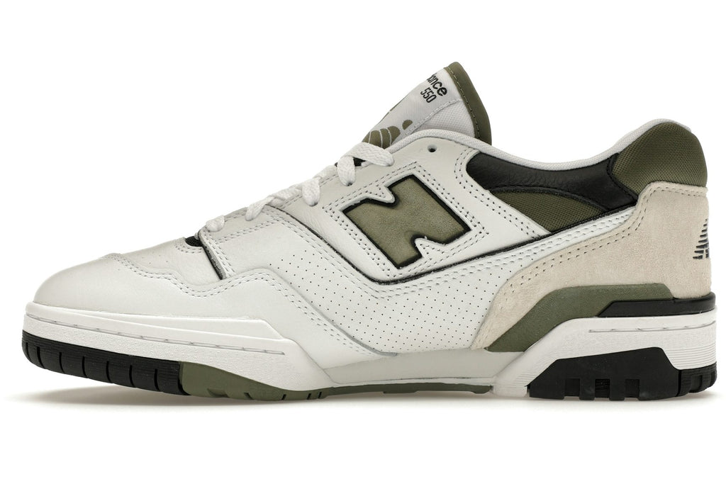 New Balance 550 White Dark Olivine-3