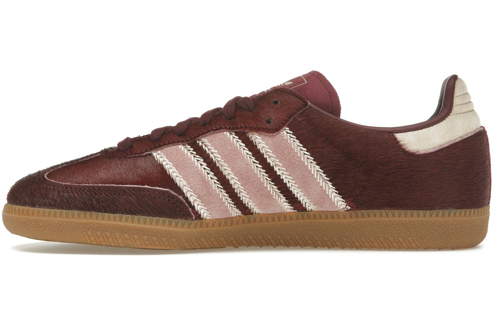 adidas Samba OG Maroon Sand Strata Pony (Women's)-3