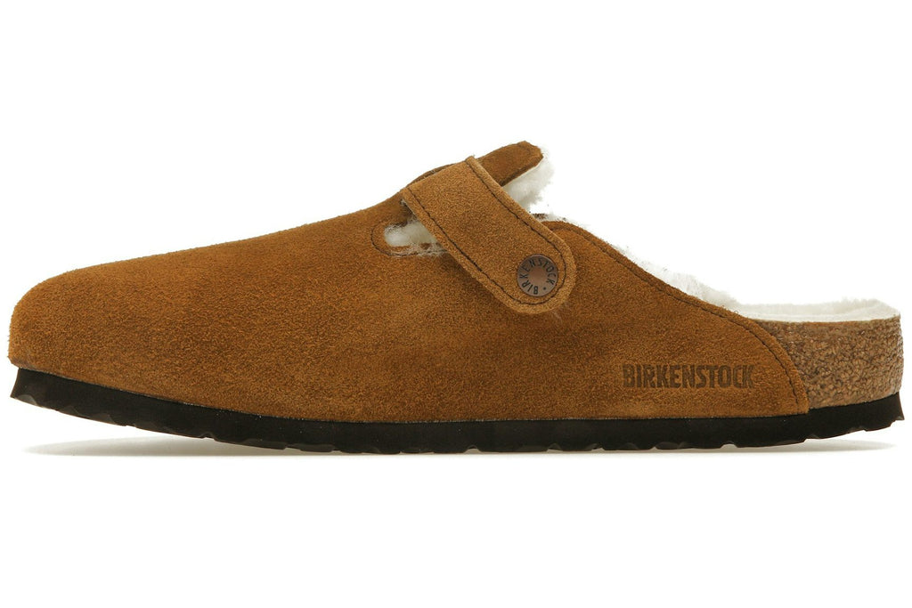 Birkenstock Boston Shearling Suede Leather Mink-3