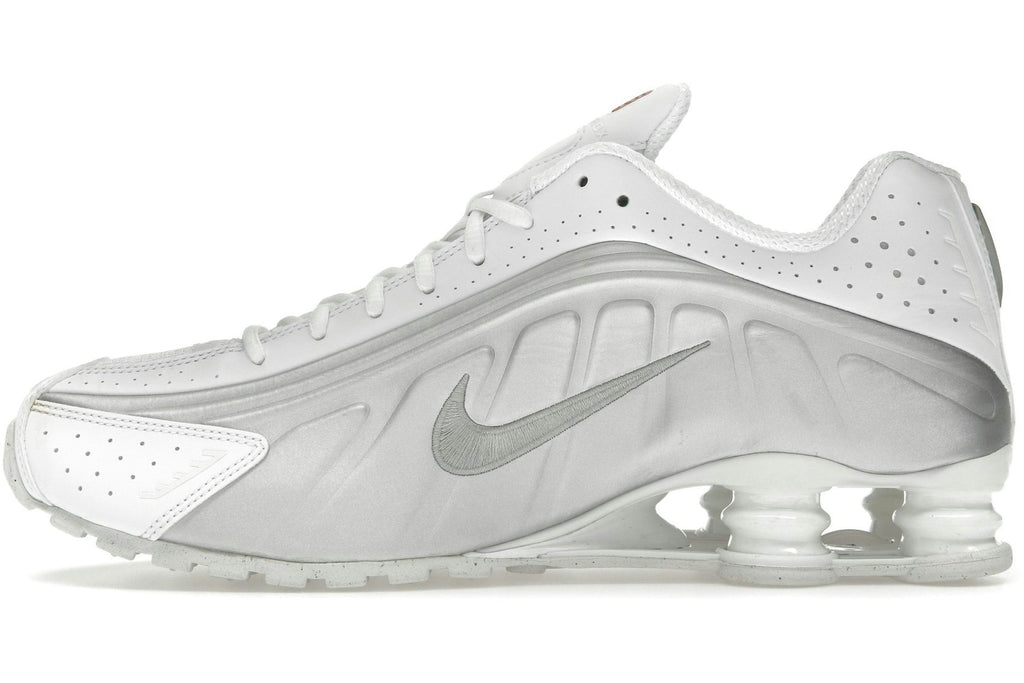 Nike Shox R4 White Bright Crimson Metallic Silver