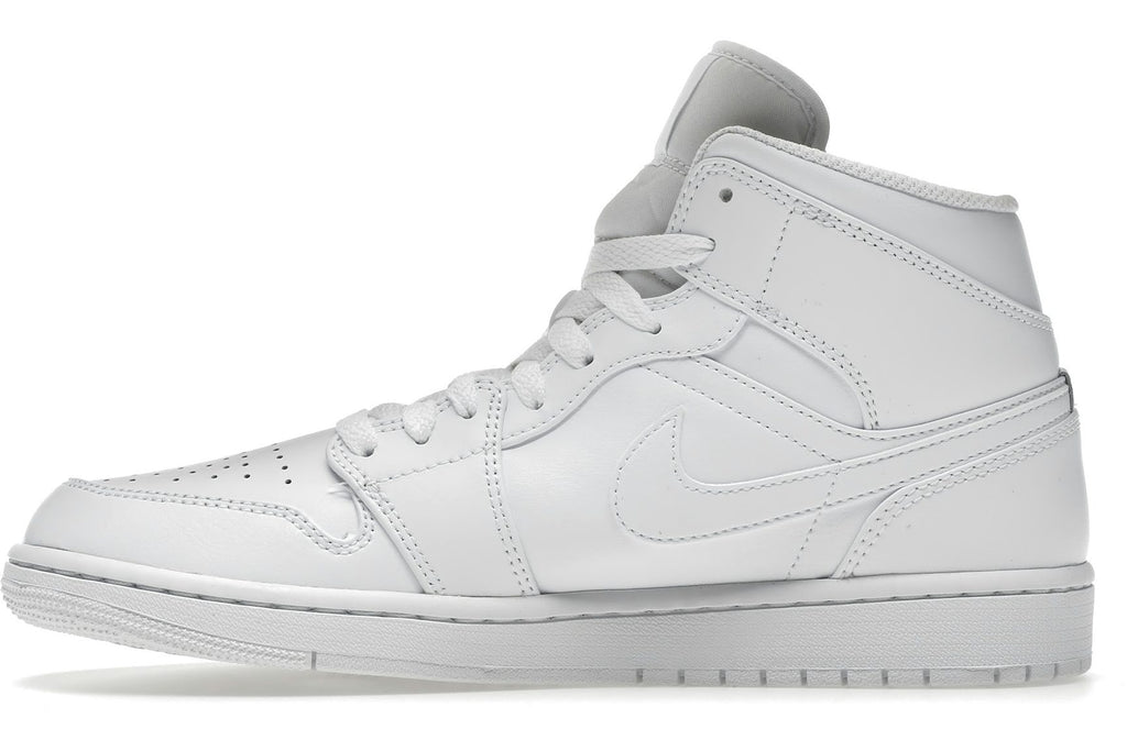 Jordan 1 Mid Triple White