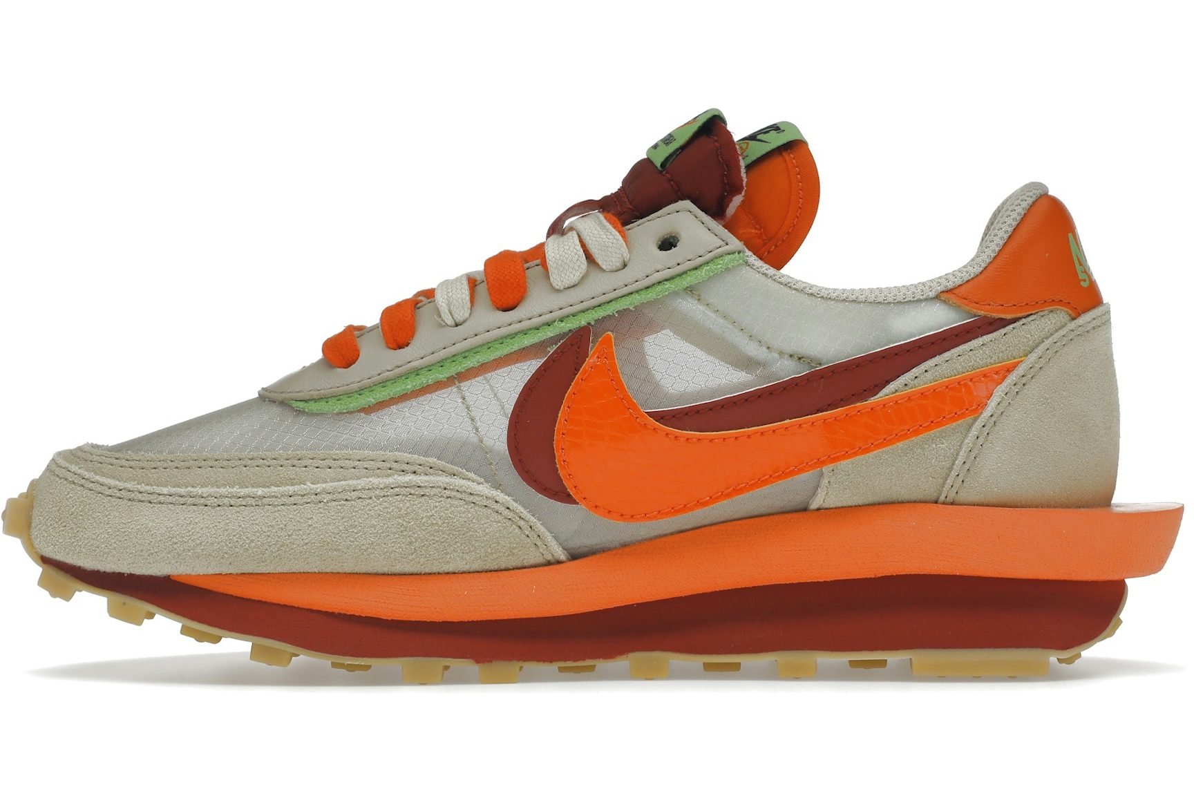 Nike LD Waffle sacai CLOT Kiss of Death Net Orange Blaze-3