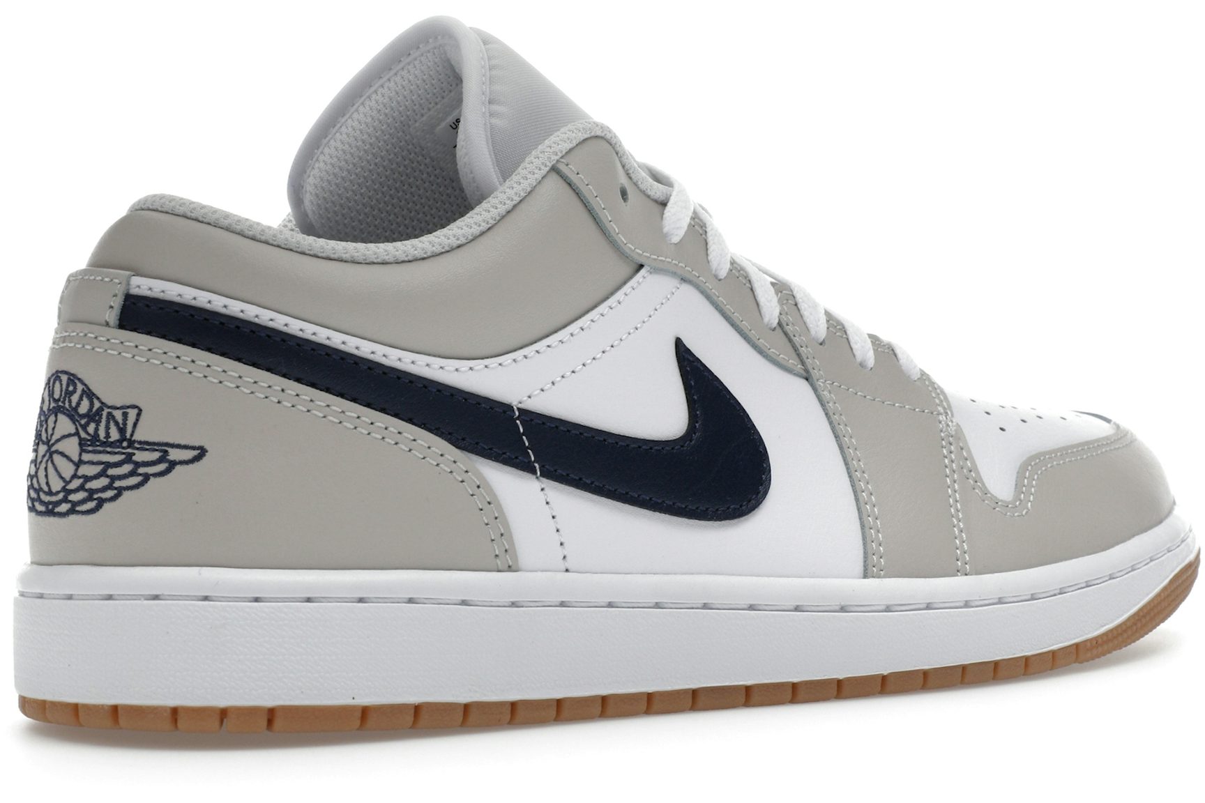 Jordan 1 Low Midnight Navy Neutral Grey-4