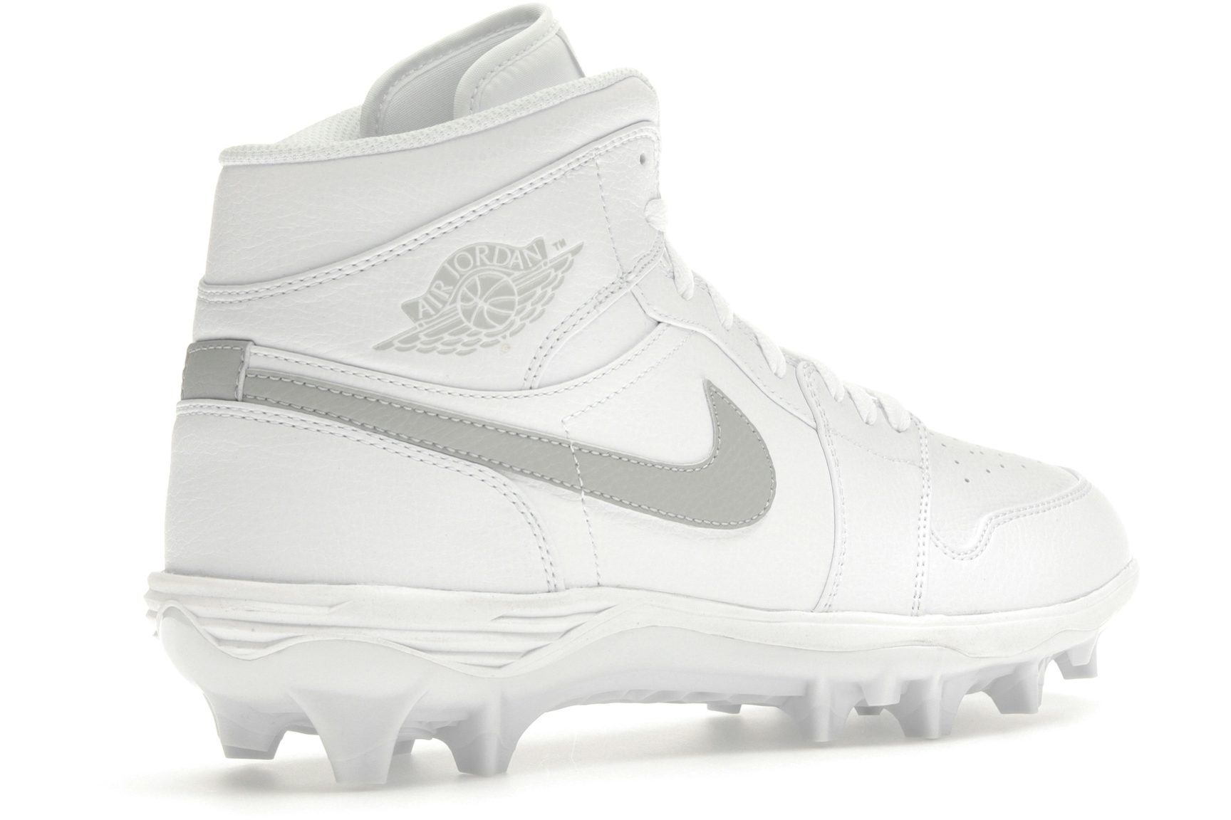 Jordan 1 Mid TD Cleat White Grey Fog