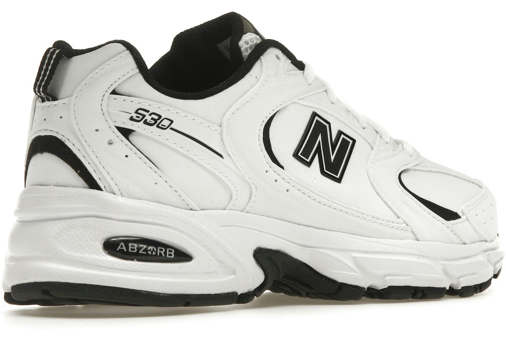 New Balance 530 White Black Leather