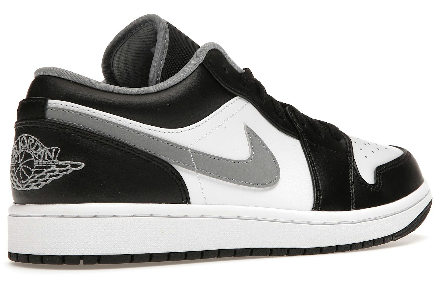 Jordan 1 Low Black White Grey-4