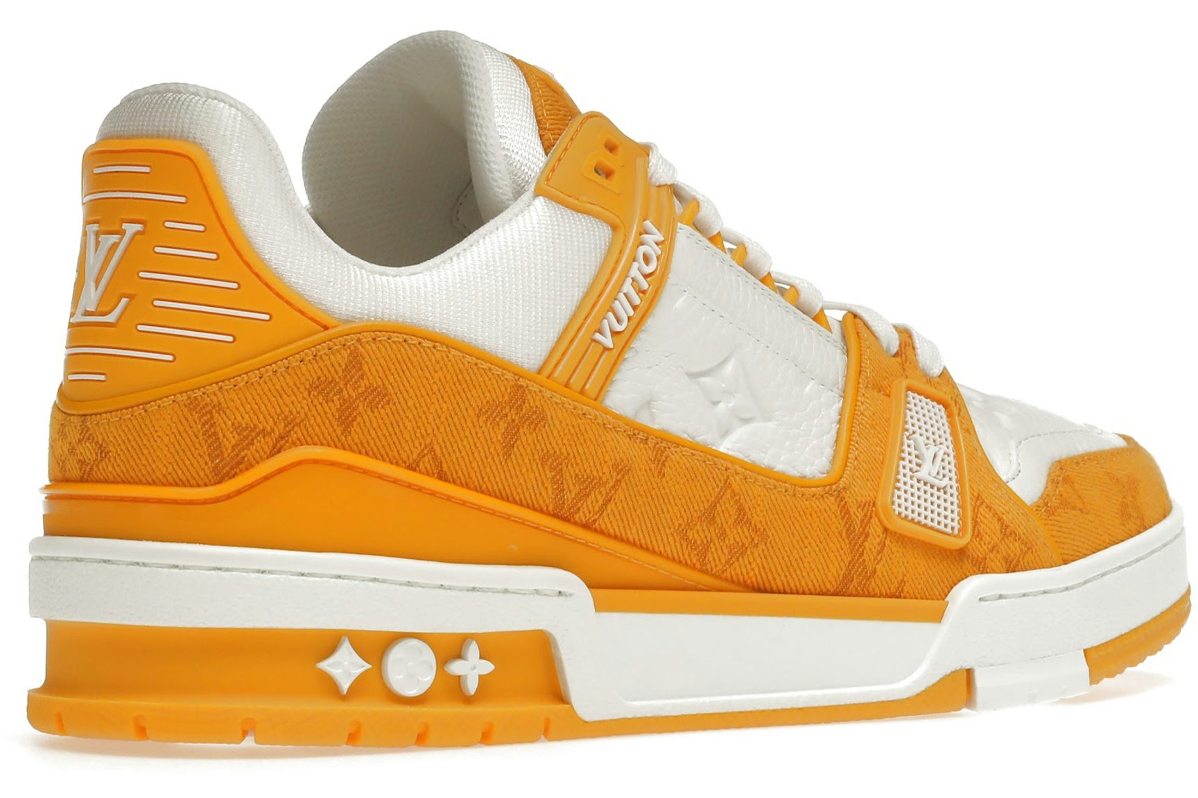 Louis Vuitton Trainer Yellow Monogram Denim White