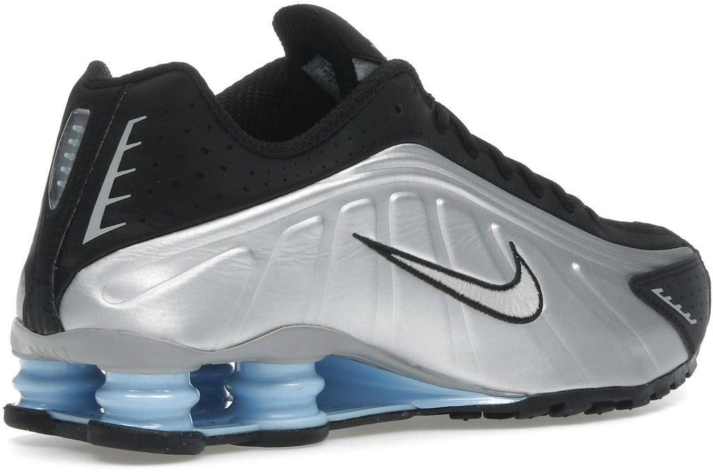 Nike Shox R4 Metallic Silver Black Psychic Blue-4
