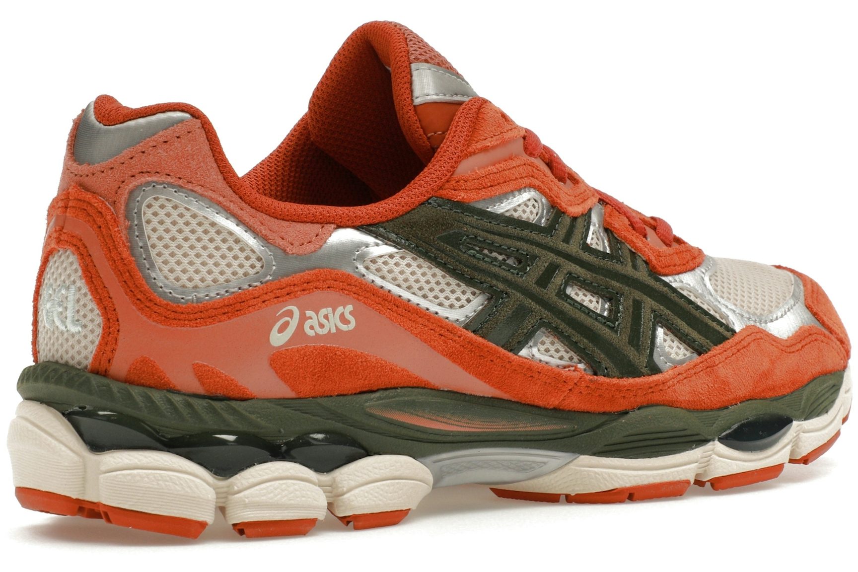 ASICS Gel-NYC Oatmeal Forest Green Orange-4