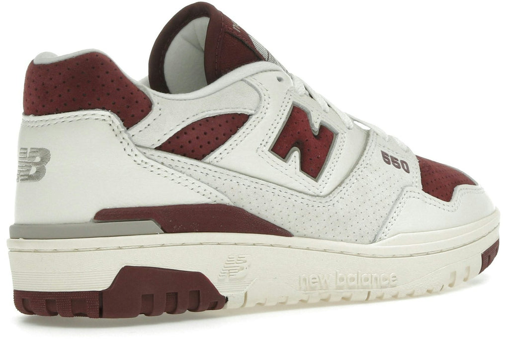 New Balance 550 Sea Salt Classic Crimson-4