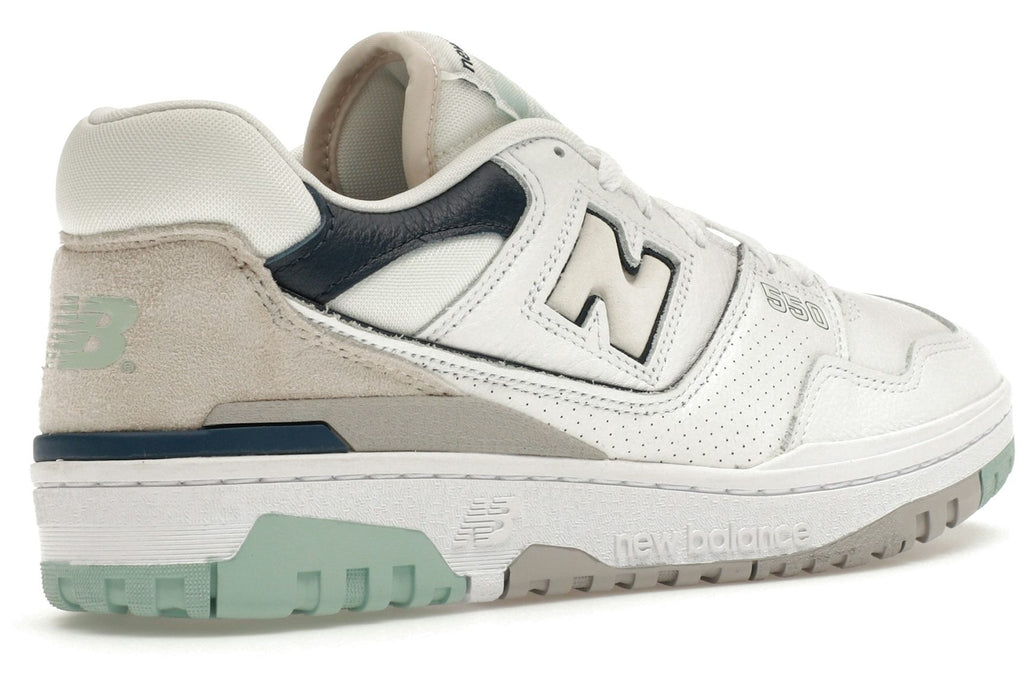 New Balance 550 White Winter Fog Navy-4