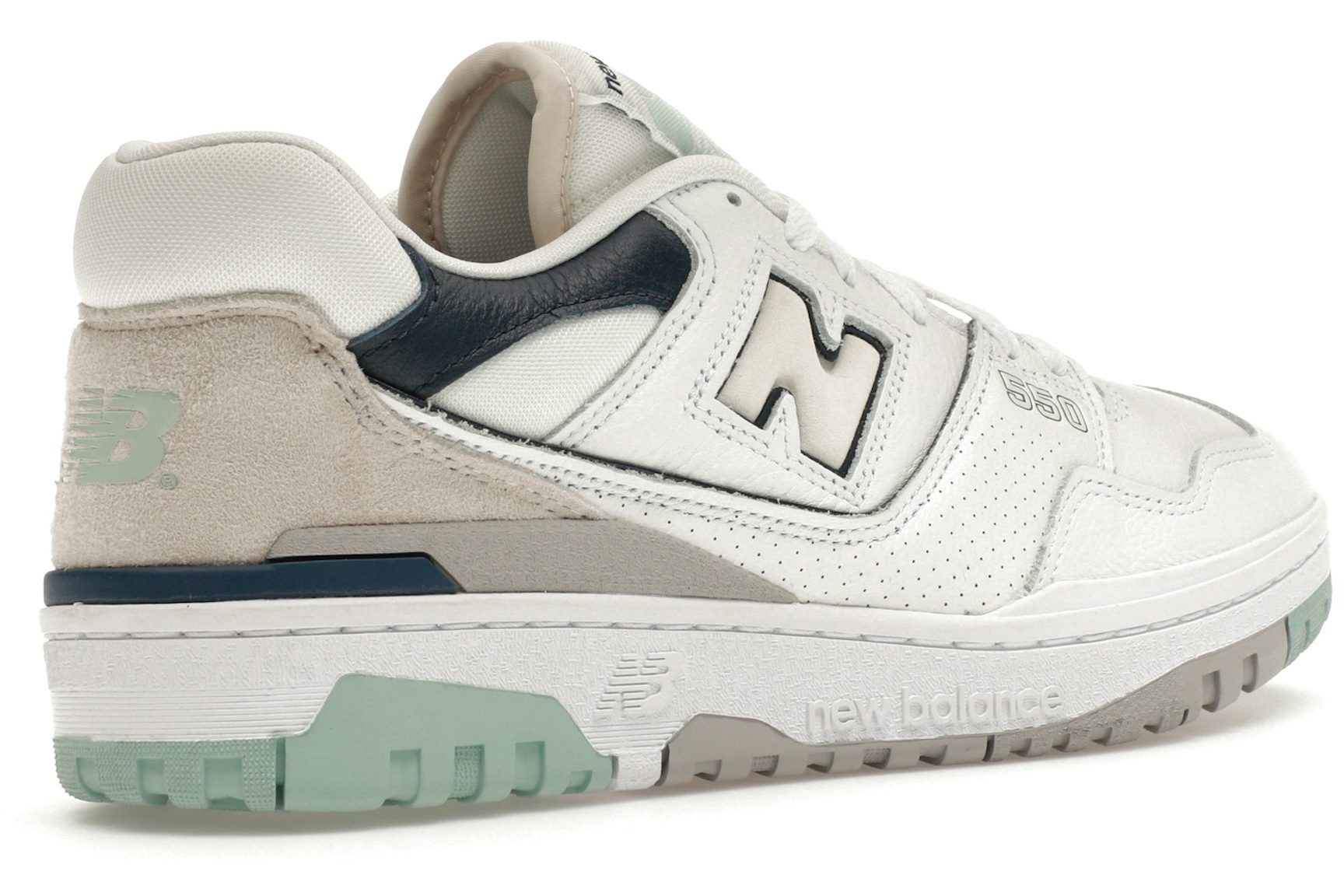 New Balance 550 White Winter Fog Navy-4