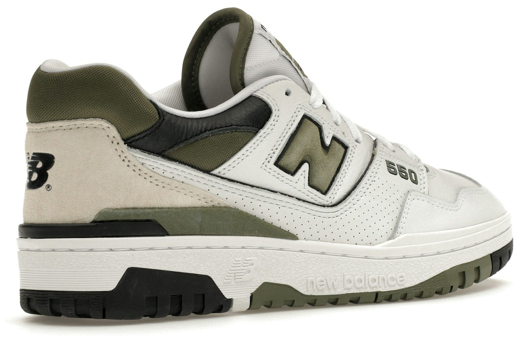 New Balance 550 White Dark Olivine-4