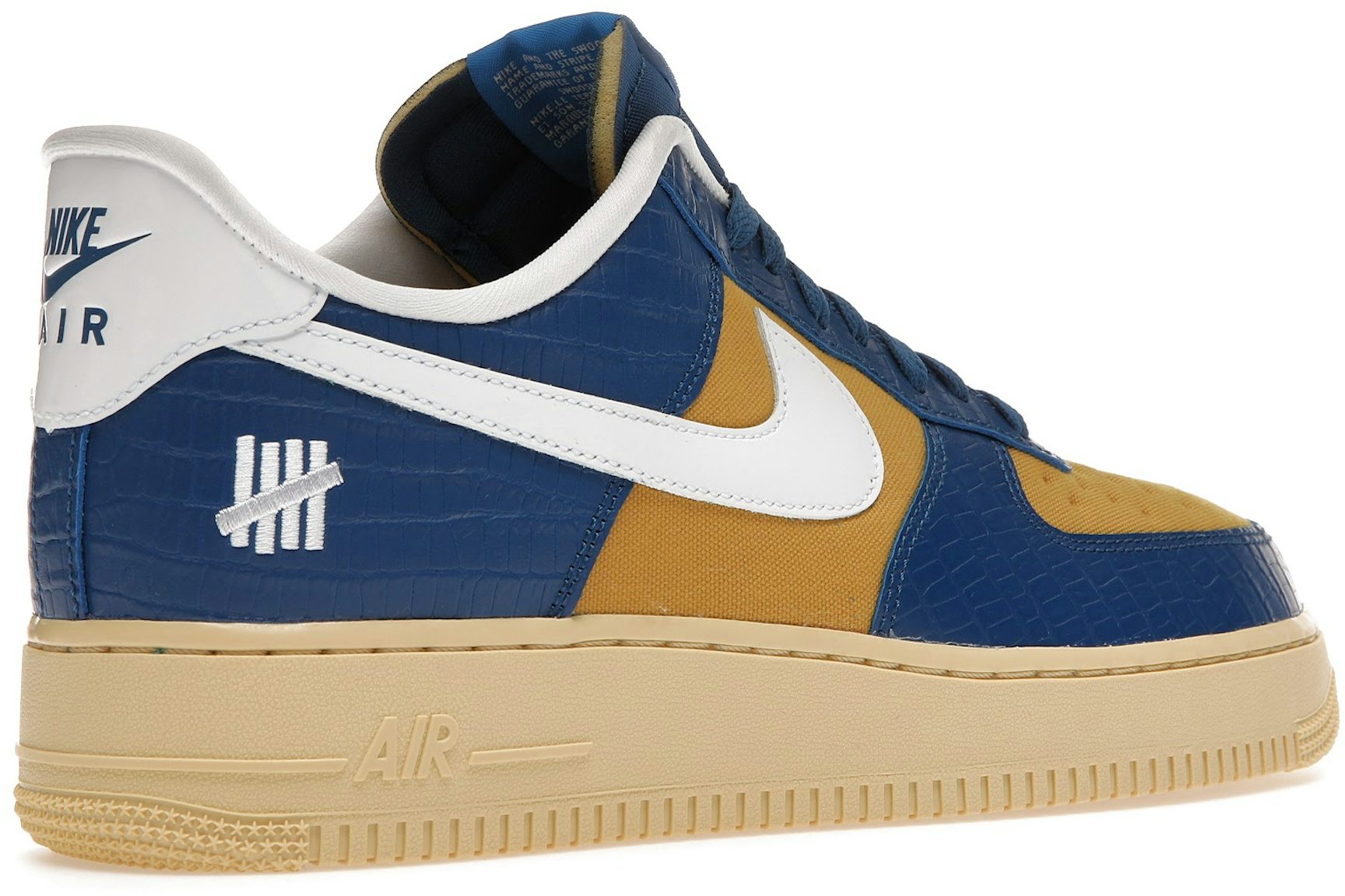 Nike Air Force 1 Low SP Undefeated 5 On It Blue Yellow Croc
