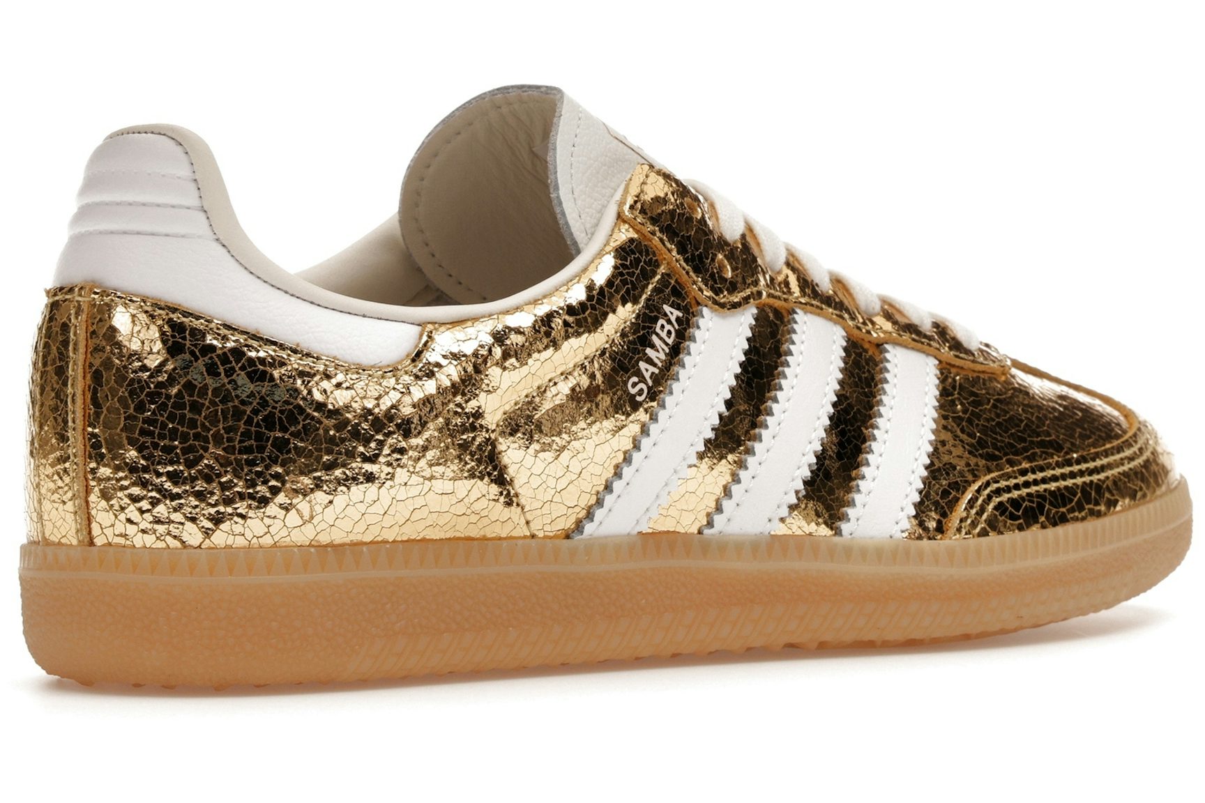 adidas Samba OG Gold Metallic Cracked Leather (Women's)-4