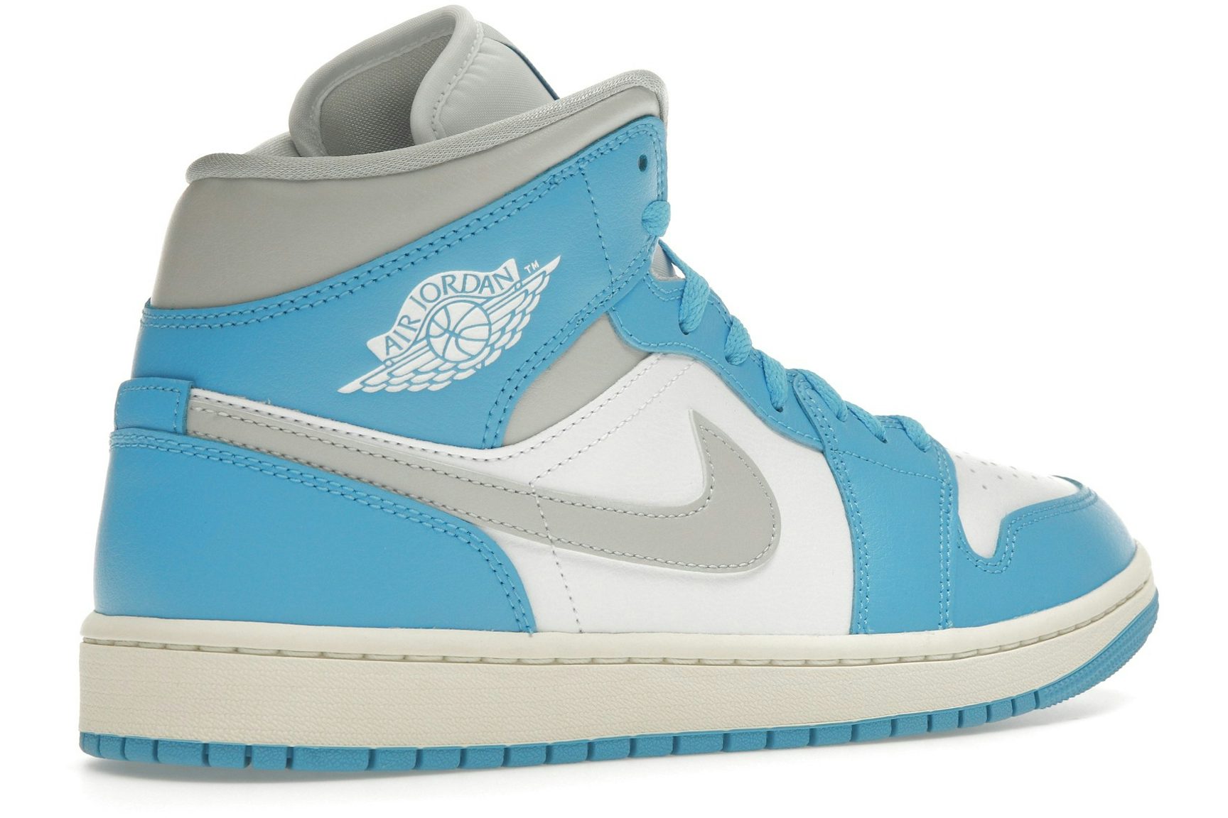 Jordan 1 Mid Dark Powder Blue White Sail Neutral Grey (Women's)-4
